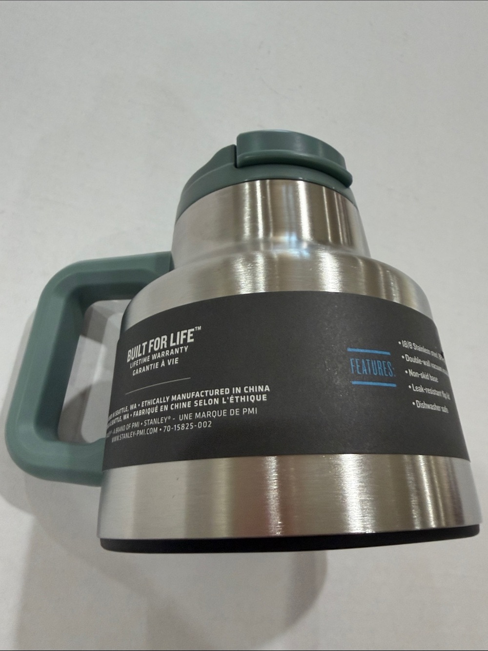 Stanley Admiral's Stainless Steel Mug with Green Handle - Picture 3 of 3